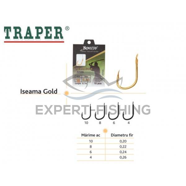CARLIGE LEGATE TRAPER ISEAMA GOLD NR 8 10buc/set