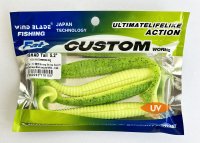 S SHAD TAIL CHARTREUSE BLACK SEQUINS 5.2